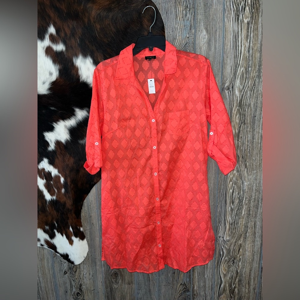 NWT Talbots size small button down tunic